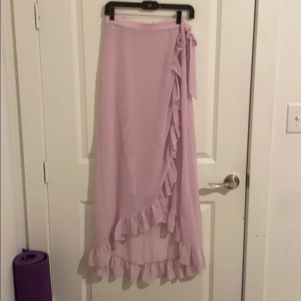Tularosa Sheer Pink Nala Wrap Skirt